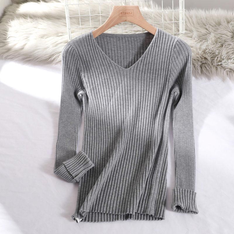 Women's V-Neck Basic Sweater