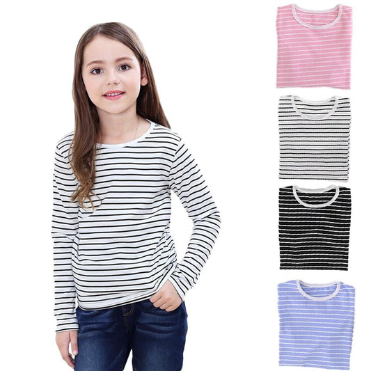 T-shirt à manches longues rayé en coton pour enfant
