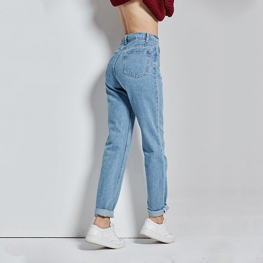 Jeans vintage taille haute pour femmes